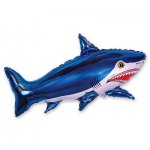 Шар (75/105 см) Фигура/11 Акула большая,синяя FM