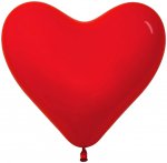 S Сердце (16"/41 cм) Красный,пастель. 100 шт/уп