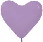 S Сердце (16"/41 cм) Фиолетовый,пастель. 100 шт/уп