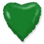 Шар (18"/46 см) Сердце, Зеленый 