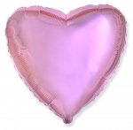 Шар (18"/46 см) Сердце металл, Розовый