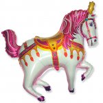 Шар (39"/102см) Лошадь цирковая розовая 
