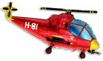 Шар (32"/82см) Вертолет красный 