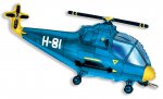 Шар (32"/82см) Вертолет синий 