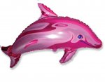 Шар (37"/94см) Дельфин фуксия