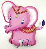Шар (34"/86см) Слоненок розовый 