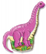 Шар (43"/108см) Динозавр розовый