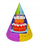 Колпак Торт Birthday 6шт 