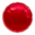 Шар (9''/23 см) Мини-круг, Красный.