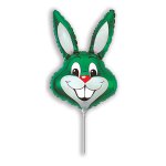 Шар (14"/36см) Мини-фигура Кролик зеленый