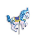 Шар (14"/36 см) Мини-фигура Лошадь цирковая голубая