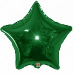 Шар (9''/23 см) Мини-звезда, Зеленый.