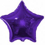 Шар (9''/23 см) Мини-звезда, Фиолетовый.