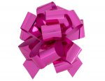 Бант-шар складной металл ярко-розовый 11см